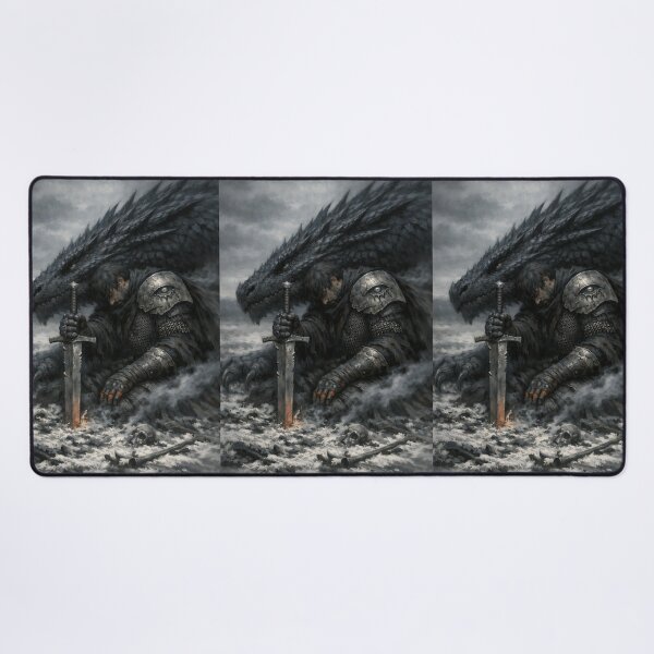 Item preview, The Ashen Sentinel - Dark Fantasy Dragon Rider designed and sold by bapupa.