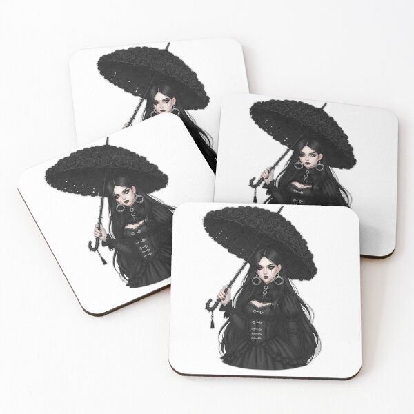 Item preview, Gothic Girl Rose Parasol designed and sold by IllumeInk.