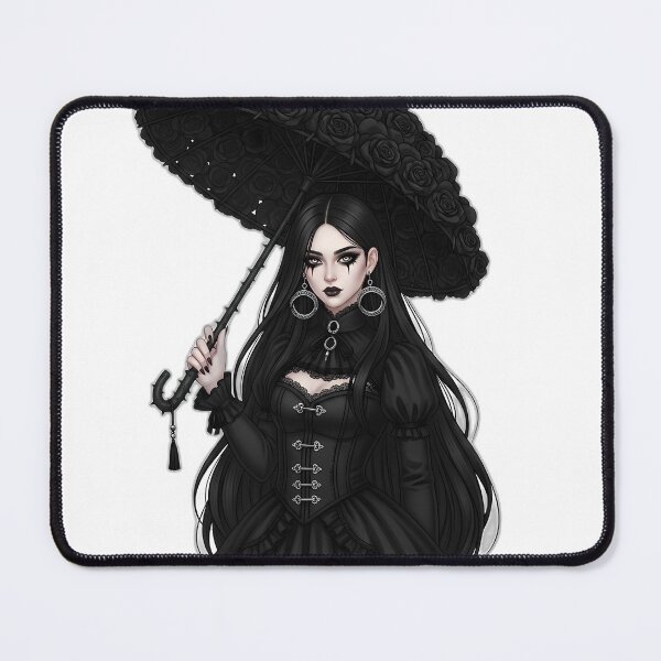 Item preview, Gothic Girl Rose Parasol designed and sold by IllumeInk.