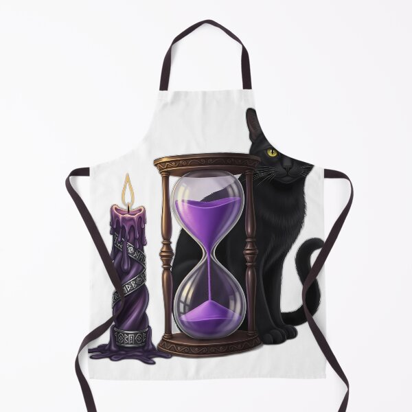 Item preview, Black Cat Violet Hourglass designed and sold by IllumeInk.