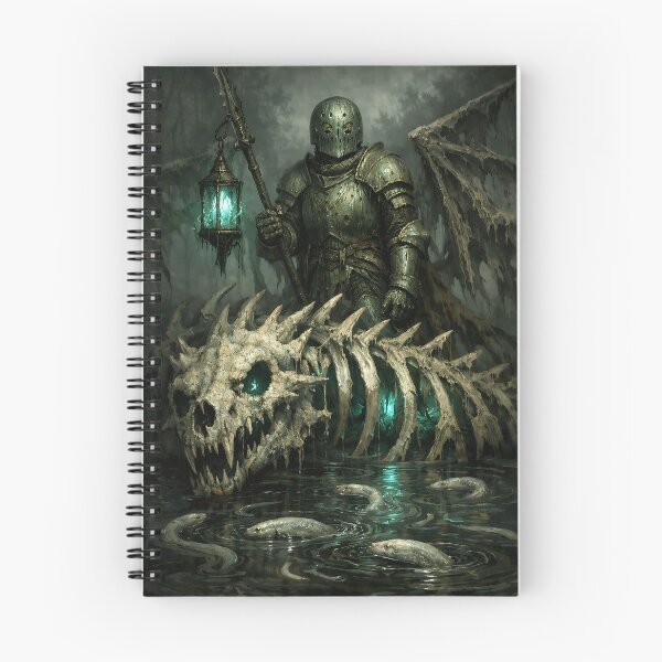 Item preview, The Grave-Warden of the Sunken Spire - Dark Fantasy Dragon Rider designed and sold by bapupa.