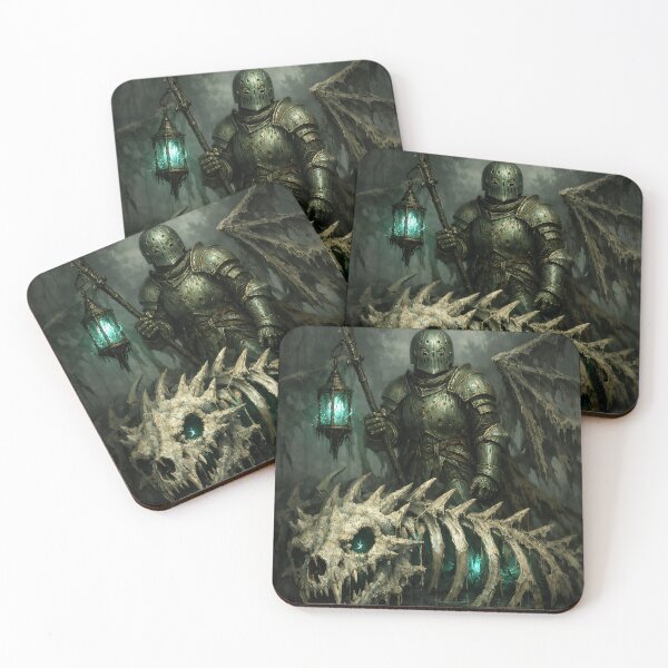 Item preview, The Grave-Warden of the Sunken Spire - Dark Fantasy Dragon Rider designed and sold by bapupa.