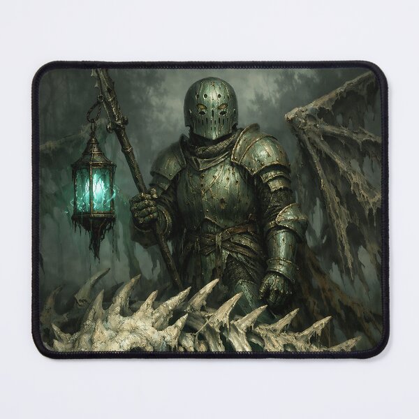 Item preview, The Grave-Warden of the Sunken Spire - Dark Fantasy Dragon Rider designed and sold by bapupa.