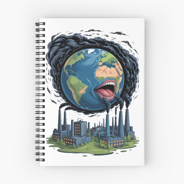 Item preview, The Earth is Choking Industrial Pollution Art designed and sold by Nuvoro Eco Awareness.