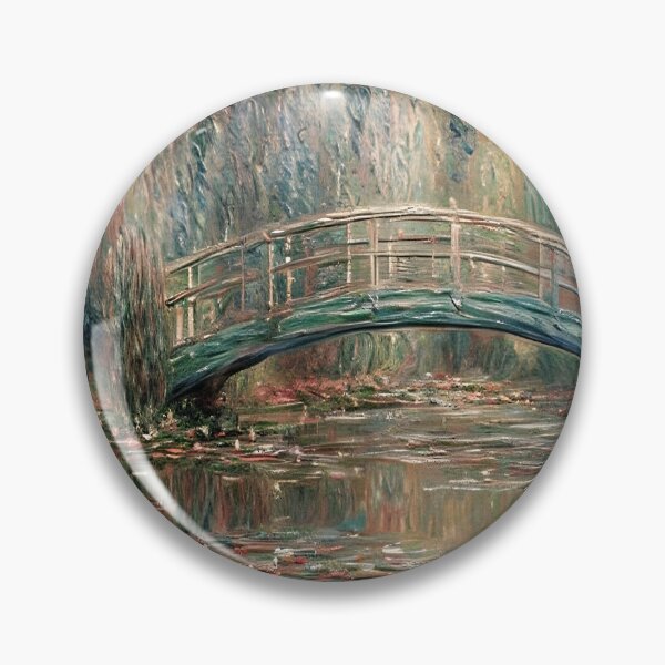 Item preview, The Japanese Bridge: A Luminous Harmony of Reflected Light and Water  designed and sold by artdesignsnow.
