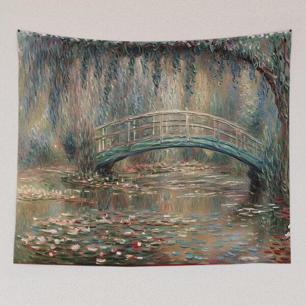 Item preview, The Japanese Bridge: A Luminous Harmony of Reflected Light and Water  designed and sold by artdesignsnow.