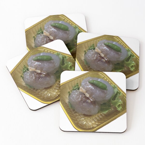 Item preview, Traditional Thai steamed tapioca dumplings filled with seasoned minced pork, topped with fresh chili and crispy fried garlic. Isolated on white background. designed and sold by pipikijung.