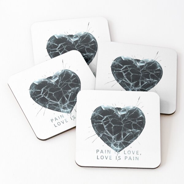 Item preview, Pain Is Love Love Is Pain | Shattered Glass Heart  designed and sold by SolSel ⭐⭐⭐⭐⭐.