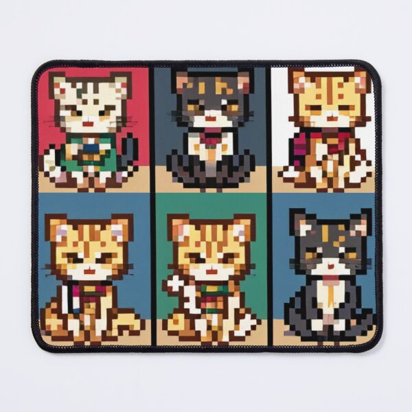 Artikelvorschau, Retro-Pixelkatzen der 90er entworfen und verkauft von HanaToKatana Creative.
