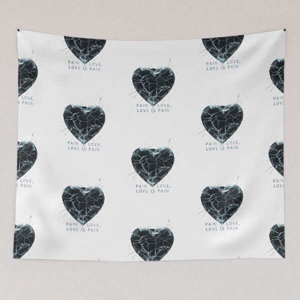 Item preview, Pain Is Love Love Is Pain | Shattered Glass Heart  designed and sold by SolSel ⭐⭐⭐⭐⭐.