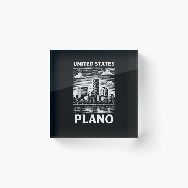 Item preview, Plano USA Linocut Style  designed and sold by Thistle-TShop.