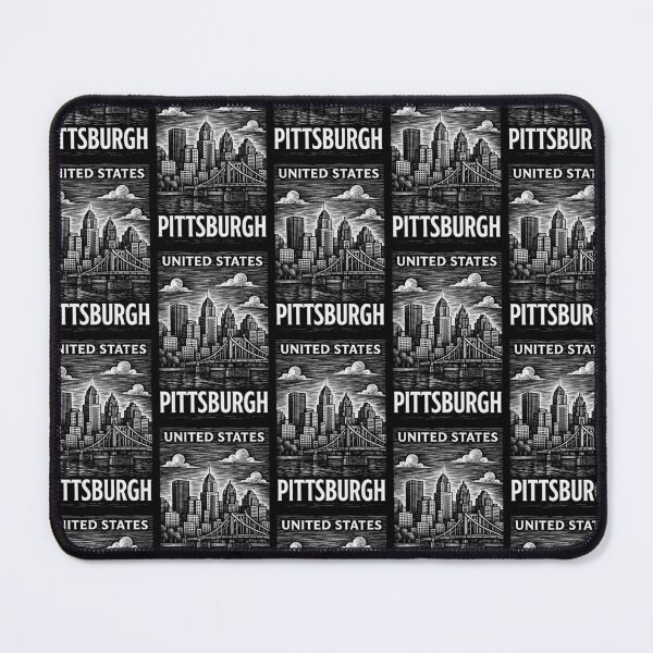Item preview, Pittsburgh USA Linocut Style  designed and sold by Thistle-TShop.