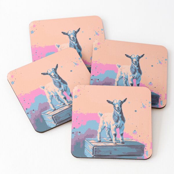 Item preview, Cute Baby Goat with Colorful Pastel Art for Animal Lovers designed and sold by Gear Camel.