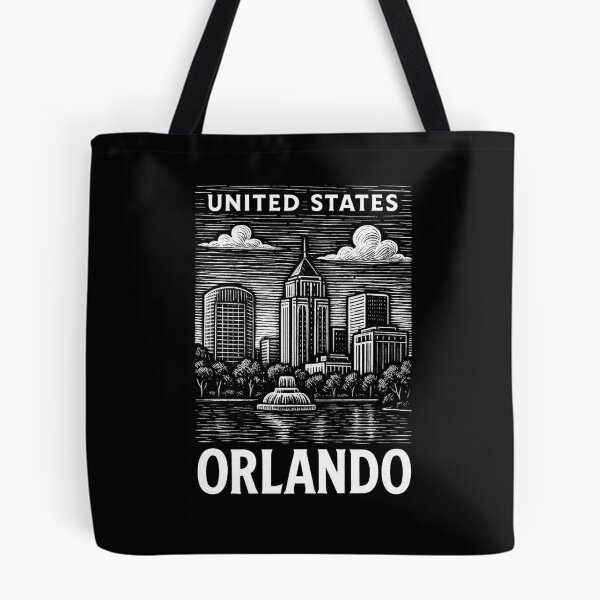 Item preview, Orlando USA Linocut Style  designed and sold by Thistle-TShop.