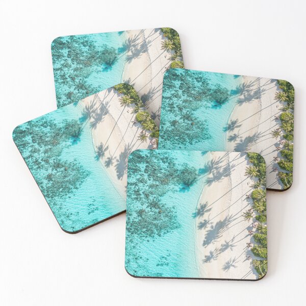 Item preview, Aerial Tropical Beach Turquoise Ocean Sand Texture Coastal Wall Art designed and sold by icemanphotos.