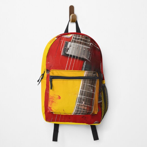 Item preview, Red semi hollow Jazz guitar painting artwork designed and sold by gut2000.