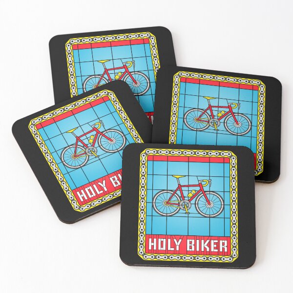 Item preview, Holy Biker Stained Glass Cycling Design designed and sold by Slam-Dunkan.