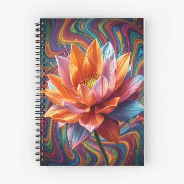 Item preview, Vibrant Mystic Flower with Colorful Petals and Surreal Dreamlike Background Art designed and sold by FotoworldEdel.