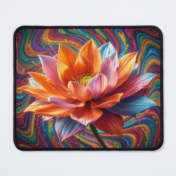 Item preview, Vibrant Mystic Flower with Colorful Petals and Surreal Dreamlike Background Art designed and sold by FotoworldEdel.