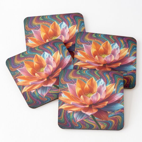 Item preview, Vibrant Mystic Flower with Colorful Petals and Surreal Dreamlike Background Art designed and sold by FotoworldEdel.