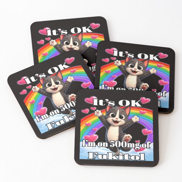 Item preview, Sarcastic "I'm on 500mg of Fukitol" Happy Cat designed and sold by A-T-H.