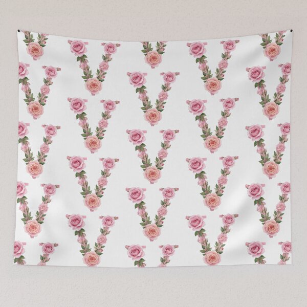 Item preview, Floral Letter V designed and sold by Avenelle.