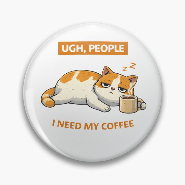 Item preview, Introvert Cat T-Shirt – Ugh People I Need My Coffee Funny Antisocial Tee   designed and sold by Socially Tired Club.