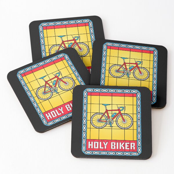 Item preview, Holy Biker Stained Glass Cycling Design designed and sold by Slam-Dunkan.