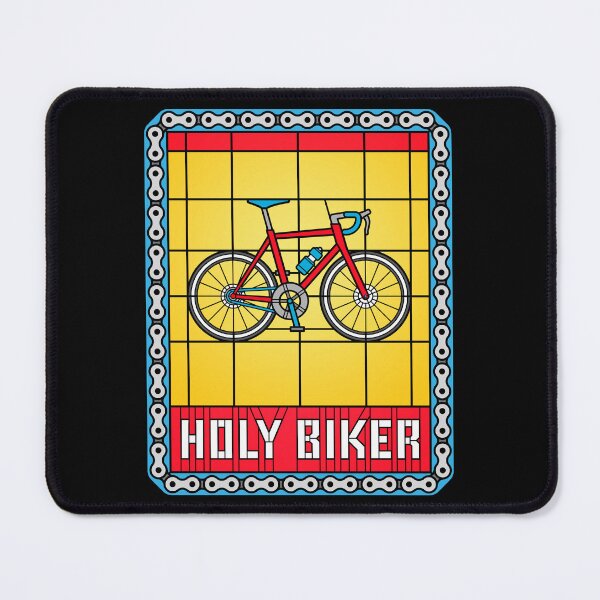 Item preview, Holy Biker Stained Glass Cycling Design designed and sold by Slam-Dunkan.