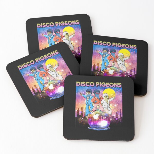 Aperçu de l'œuvre Cadeau amusant pour les amoureux des pigeons : pigeons disco pour hommes créée et vendue par DSWShirts.