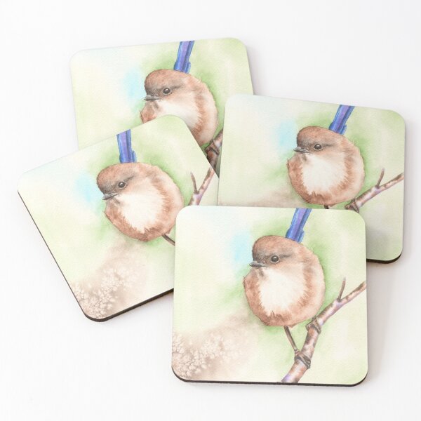 Item preview, Fairy Wren Watercolor Bird Art designed and sold by Yarlseri.
