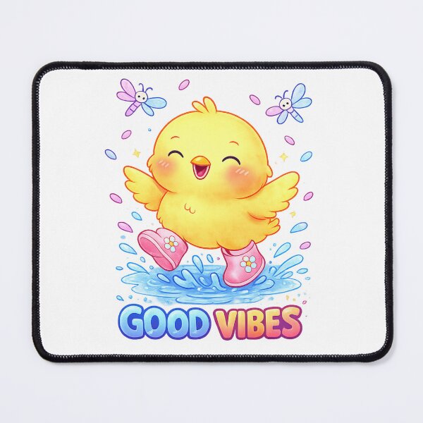 Item preview, Good Vibes Cute Happy Duck Design designed and sold by SoftSproutstu.