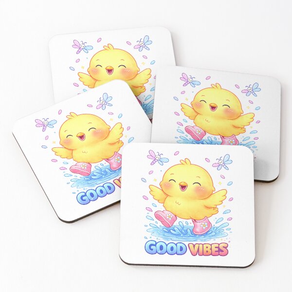 Item preview, Good Vibes Cute Happy Duck Design designed and sold by SoftSproutstu.
