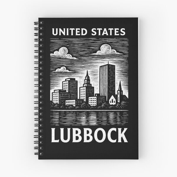 Item preview, Lubbock USA Linocut Style  designed and sold by Thistle-TShop.