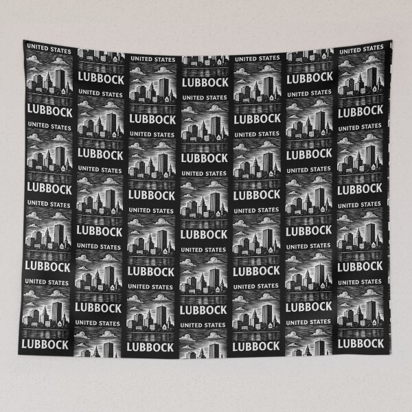 Item preview, Lubbock USA Linocut Style  designed and sold by Thistle-TShop.