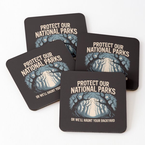 Item preview, Protect Our National Parks Or We'll Haunt Your Backyard – Weirdcore Spooky Camping Design designed and sold by Redgiant87x.