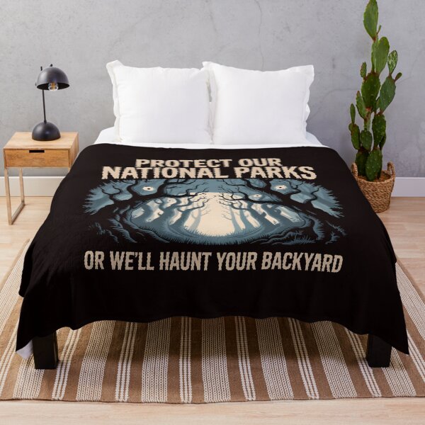 Item preview, Protect Our National Parks Or We'll Haunt Your Backyard – Weirdcore Spooky Camping Design designed and sold by Redgiant87x.