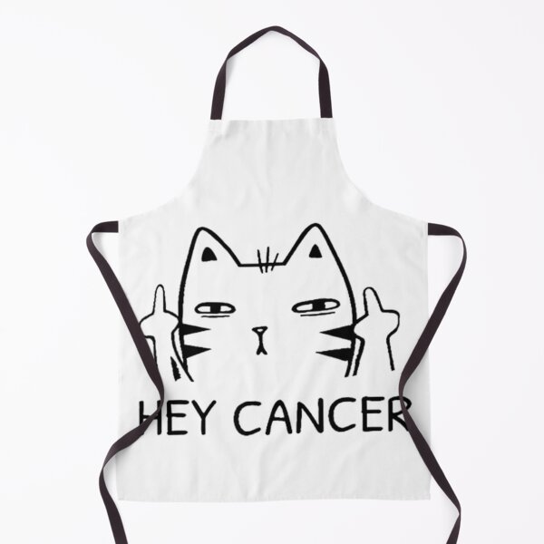Item preview, Hey Cancer Middle Finger Fuck Cancer Cat Outline Sassy Awareness Art designed and sold by AllanKexiono.