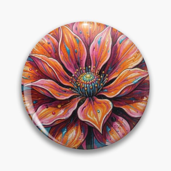 Item preview, Urban Mystic Flower with Vibrant Petals and Graffiti Inspired Abstract Background designed and sold by FotoworldEdel.