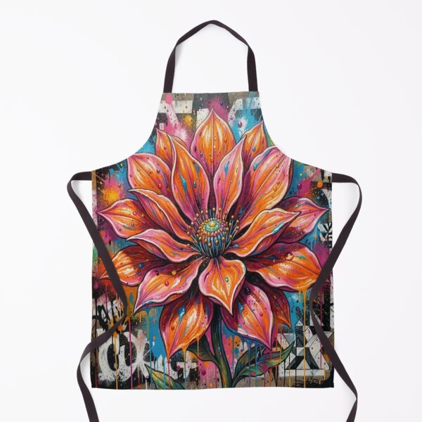 Item preview, Urban Mystic Flower with Vibrant Petals and Graffiti Inspired Abstract Background designed and sold by FotoworldEdel.