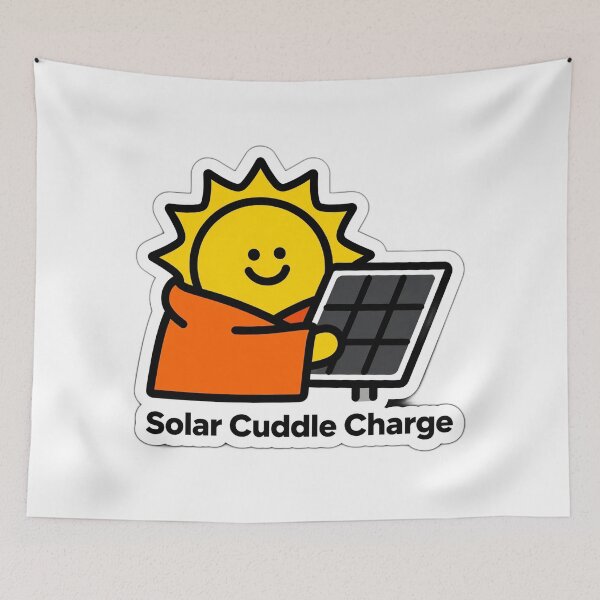 Item preview, Solar Cuddle Charge Minimalist Vector Graphic – Cozy Eco Tee Design designed and sold by Arte-Excellency.