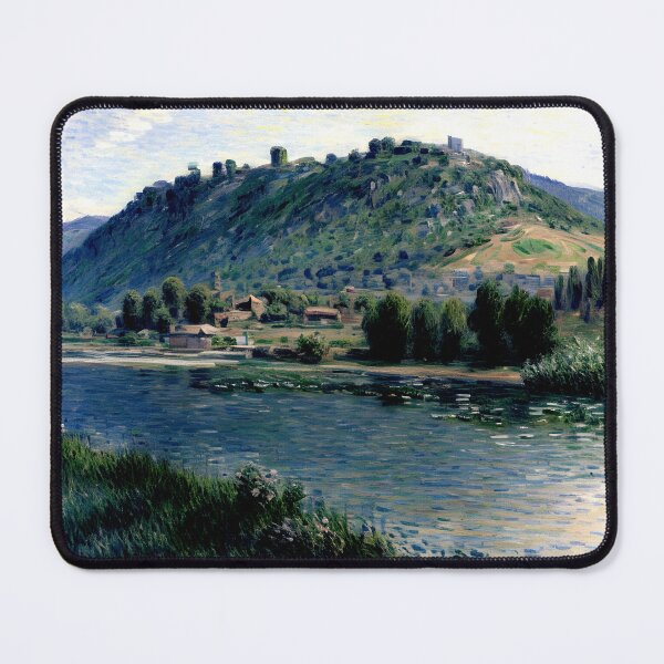 Item preview, Landscape at Port-Villez: A Serene Riverside View of Flowing Waters designed and sold by artdesignsnow.