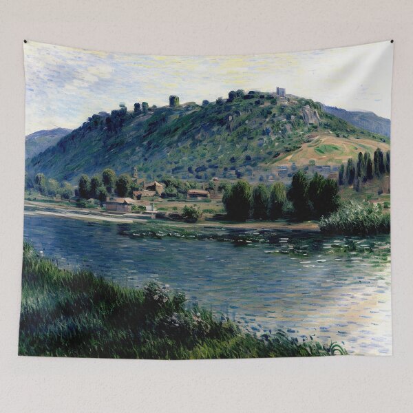 Item preview, Landscape at Port-Villez: A Serene Riverside View of Flowing Waters designed and sold by artdesignsnow.