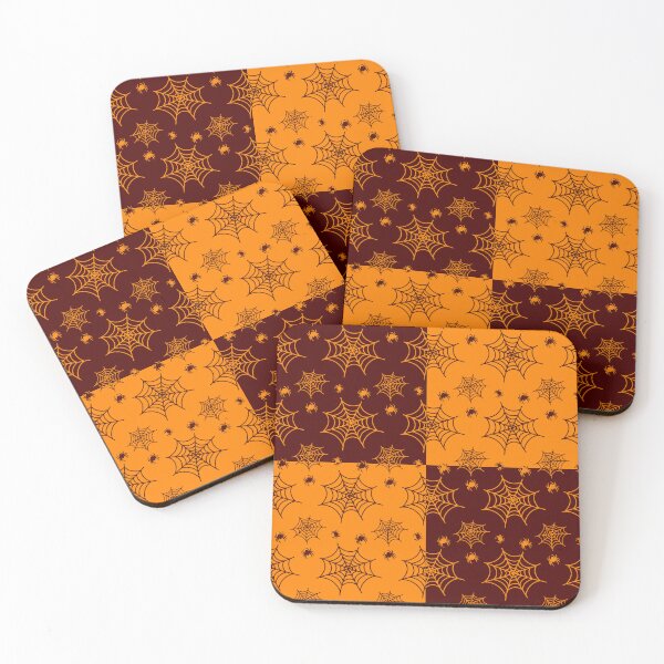 Item preview, Orange and dark red interchange web pattern designed and sold by serenebookworm.