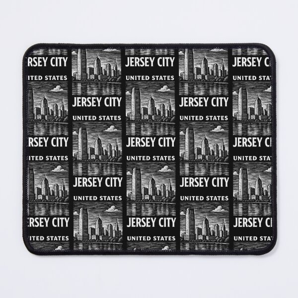 Item preview, Jersey City USA Linocut Style designed and sold by Thistle-TShop.