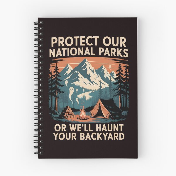 Item preview, Protect Our National Parks Or We'll Haunt Your Backyard – Spooky Hiking Camping Design designed and sold by Redgiant87x.