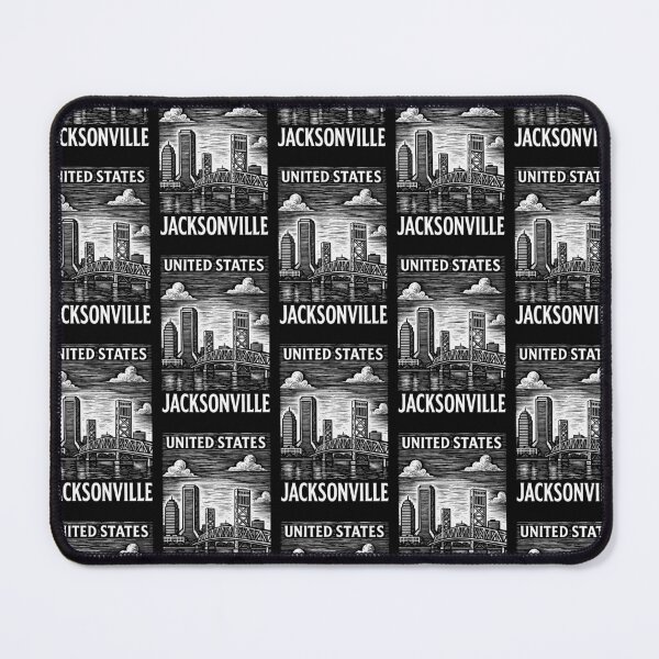 Item preview, Jacksonville USA Linocut Style designed and sold by Thistle-TShop.
