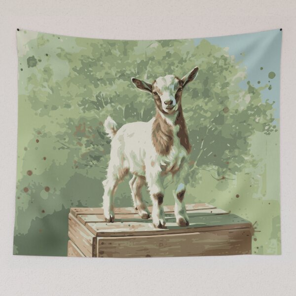 Item preview, Cute Baby Goat with Watercolor Art for Animal Lovers designed and sold by Gear Camel.
