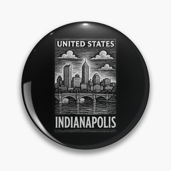 Item preview, Indianapolis USA Linocut Style  designed and sold by Thistle-TShop.