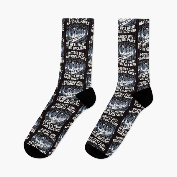 Item preview, Protect Our National Parks Or We'll Haunt Your Backyard – Weirdcore Spooky Nature Quote designed and sold by Redgiant87x.